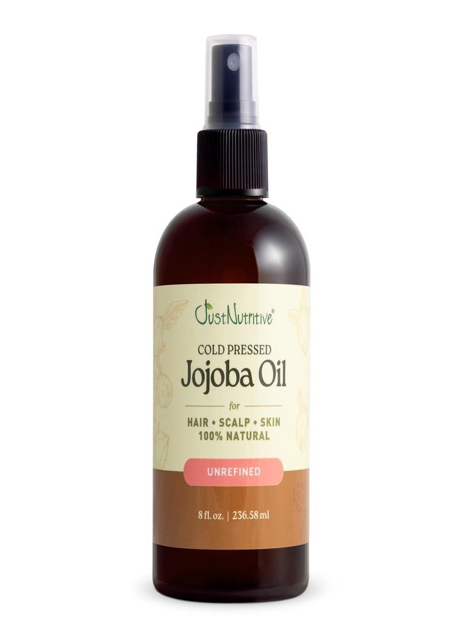 Just Nutritive Cold-Pressed Jojoba Oil – 100% Pure for Face, Hair, Beard & Scalp – Lightweight, Fast-Absorbing Moisturizer for Dry Skin, Acne & Wrinkles – Hexane-Free & Non-Greasy Carrier Oil - Image 1